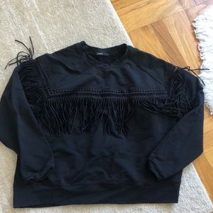 Black Fringe sweatshirt